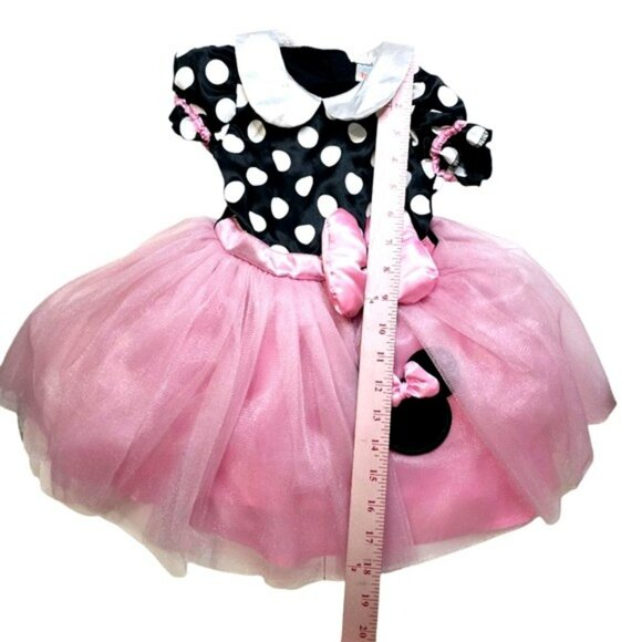 Disney Baby Girls Minnie Mouse Dress Size 12-24 Months Pink Tulle Ballet Dots - Picture 10 of 14